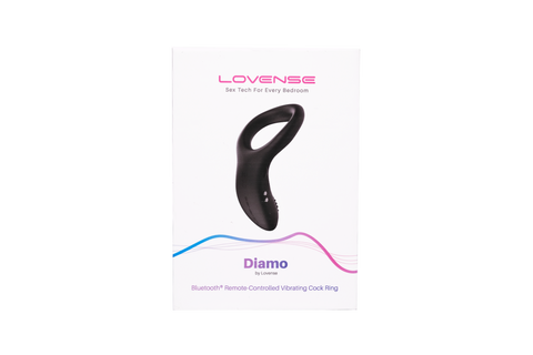 LOVENSE Diamo Bluetooth remote-controlled vibrating cock ring packaging.