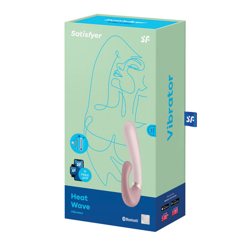 Satisfyer Heat Wave 手機APP 遙控暖感雙頭按摩棒 (紫紅色/薄荷綠) Waddy Store 