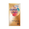 Durex 杜蕾斯 Invisible Regular Fit 超薄裝更薄型 10片裝 乳膠安全套 Waddy Store 