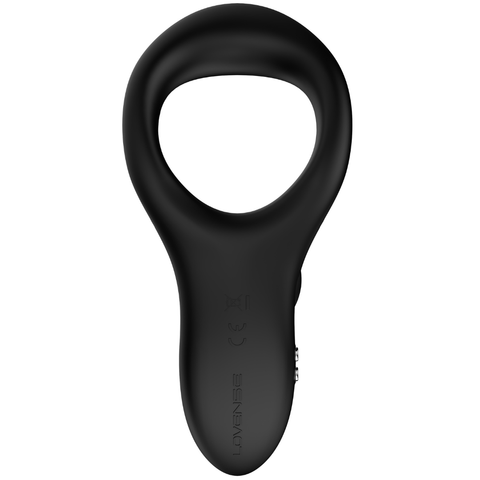 LOVENSE Diamo remote control smart penis ring in black silicone.