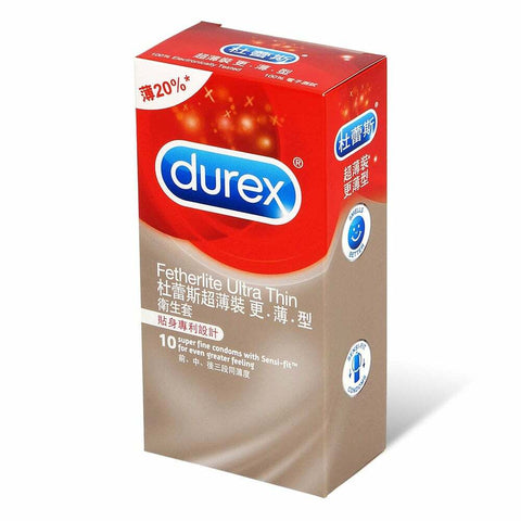 Durex 杜蕾斯 Elite Ultra Thin 超薄陪滑裝更薄型 10 片裝 乳膠安全套 (香港版) Waddy Store 