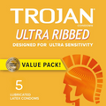 Trojan Ultra Ribbed 興奮橫紋狂喜 乳膠安全套 5片裝 Waddy Store 