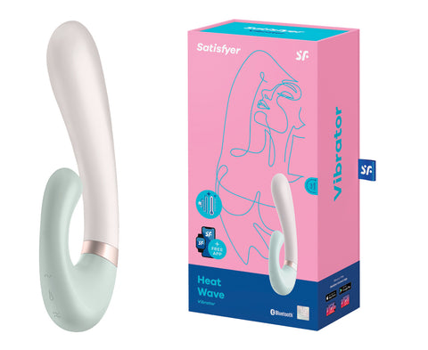 Satisfyer Heat Wave 手機APP 遙控暖感雙頭按摩棒 (紫紅色/薄荷綠) Waddy Store 