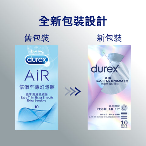 Durex 杜蕾斯 倍滑至薄幻隱裝 乳膠安全套 10 片裝 Waddy Store 