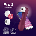 Satisfyer Pro 2 Generation 3 App 控制 Liquid Air 吸啜器 (酒紅色/紫色/黑色) Waddy Store 