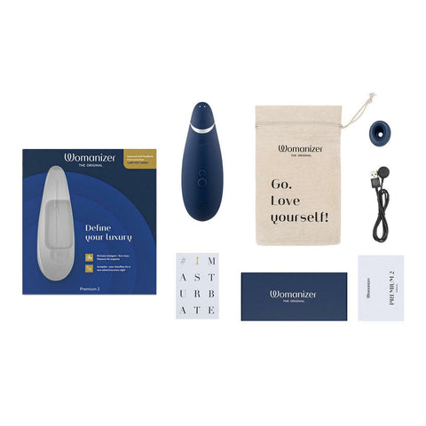 Womanizer Premium 2 智能陰蒂愉悅吸啜器 (藍紫色/莓紅色/黑色/酒紅色/灰色) Waddy Store 