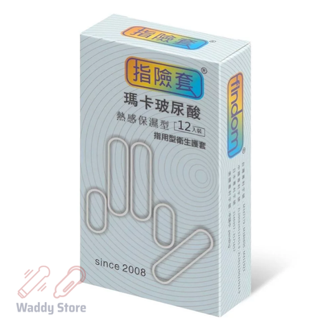 Findom 瑪卡玻尿酸 熱感保濕型 12 片裝 乳膠指險套 (新舊包裝替換) Waddy Store 