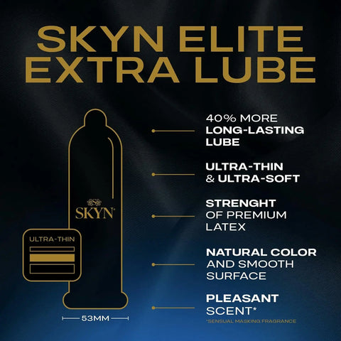 SKYN Elite Extra Lube 特薄加潤 PI安全套 12片裝 Waddy Store 