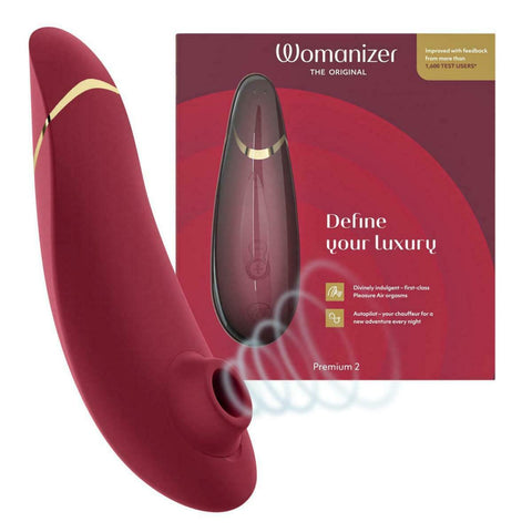 Womanizer Premium 2 智能陰蒂愉悅吸啜器 (藍紫色/莓紅色/黑色/酒紅色/灰色) Waddy Store 