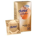 Durex 杜蕾斯 Invisible Wide Fit 超薄裝大碼 10片裝 乳膠安全套 Waddy Store 